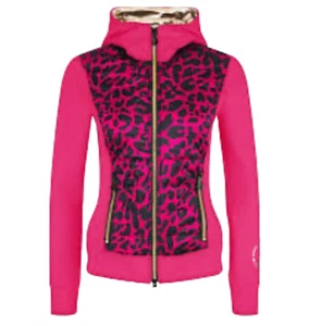 Giacca donna SPORTALM con cappuccio zip intera softshell stampa animalier desiderio rosa taglia 6 - Foto 1 di 13