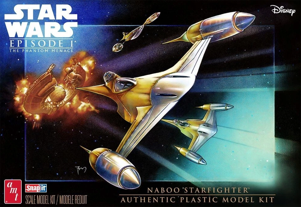 AMT 1/48 Star Wars Episode I The Phantom Menace: N1 Naboo Starfighter S AMT1376 - Image 1 of 1