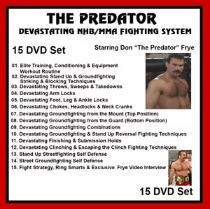 Don Frye Predator NHB Fighting System 15 DVD Set MMA Wrestling BJJ Jiu Jitsu - Picture 1 of 1