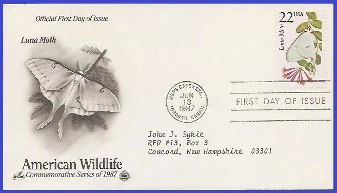 USA5 #2293 ADDR PCS ARTCRAFT FDC   Luna moth - Image 1 of 1