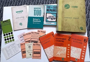 BMC Morris Austin MG 1100 Workshop Manual, Handbooks & Salesman Card, BMC Maps - Picture 1 of 24