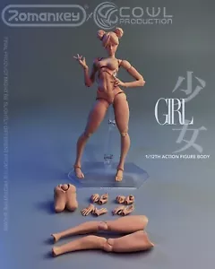Romankey X COWL 1/12 sonnenbräune Haut Mädchen Actionfigur Körper flexibel 6" weibliche Puppe - Bild 1 von 24