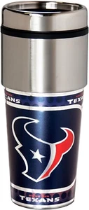 Houston Texans 16oz Tumbler Hot Cold Metallic Wrap Graphics USA SHIPPING - Picture 1 of 1