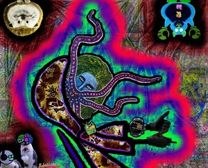 RAW HEADS #116 C0VID Mfer 1 von 1 Digital Street Art Brut von RabidArtWork - Bild 1 von 1