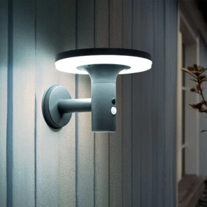 Außenwandlampe Solarleuchte Gartenlampe Bewegungsmelder LED Haustürlampe H 21 cm - Bild 1 von 12