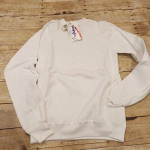 Vintage Wrangler Sweatshirt Boys XL 18/20 WHITE Made In USA - Picture 1 of 3