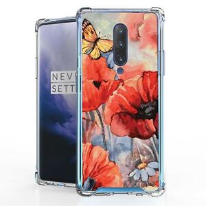 For OnePlus 7 Pro 6.67" Hybrid  Bumper Shockproof Case Canvas Flowers