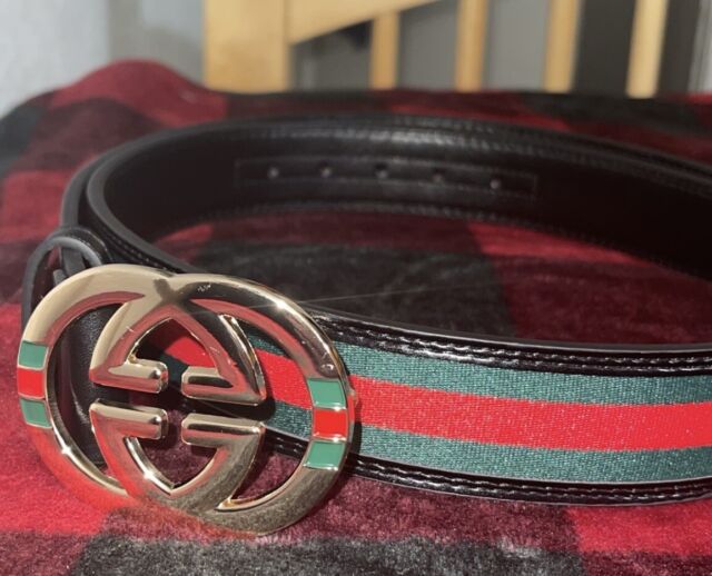 Gucci Wide Black Leather Belt with Gold GG Logo Buckle ref.942234