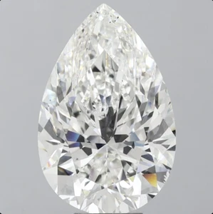 10 CT Pear Lab Grown Diamond For Engagement Ring - Picture 1 of 2