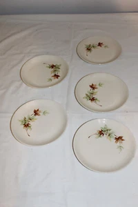 Salem China Autumn Maple Leaf Bread and Butter Plates, 6 1/8" Diameter, Set of 5 - Picture 1 of 2