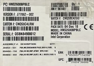 Intel HNS2600BPBLC Compute Module 2U Rack SOCKET P NEW OPEN BOX - Picture 1 of 1