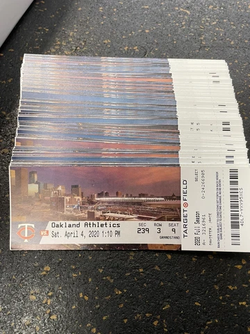 2020 MINNESOTA TWINS TICKET STUB PICK YOUR GAME IN DROPBOX NELSON CRUZ BUXTON Cover