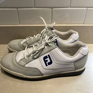 FootJoy Golf Shoes Mens Sz 11.5 Greenjoys Spikeless White Gray Navy 45309 - Picture 1 of 6