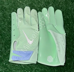 Nike NFL OBJ PE Vapor Jet Football Gloves Fear Of God Mint Green Blue Size 2XL - Picture 1 of 5