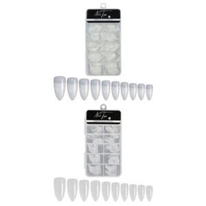 100Pcs Curved Deeply Curved Half Cover Long Tapered Square Eagle Claw False - Picture 1 of 10