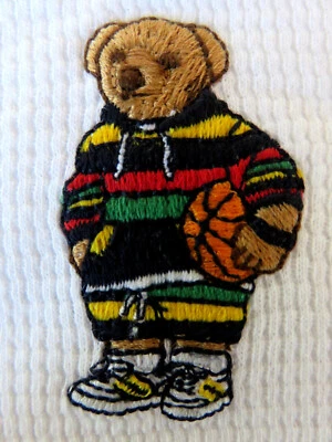 Polo RALPH LAUREN Men’s Shirt Basketball Bear Waffle Knit Thermal Long Sleeve - Image 1 of 4