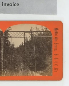 Viaducto Watkins Glen NY Nueva York W.D. Gates Stereoview - Imagen 1 de 2