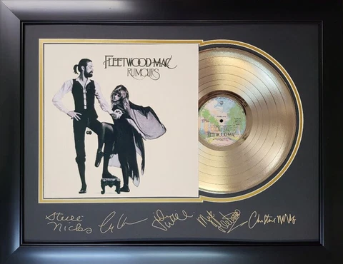 Fleetwood Mac Gold Album w-Laser Signatures Signed Auto Stevie Nicks Mick Cover
