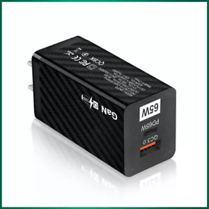 USB Type C Fast Charger 65W GaN Quick Charger for iPhone Samsung Huawei Univers - Picture 1 of 14
