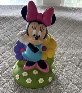 Disney Minnie Mouse Münzbank 9-10" Hart Vinyl Pfirsichbaum Spielzeuge rosa Schleife - Bild 1 von 7