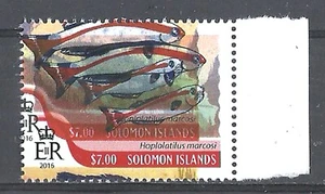 2016 Solomon Error Fishes Redback Sand Tilefish Hoplolatilus Marcosi MNH - Picture 1 of 1