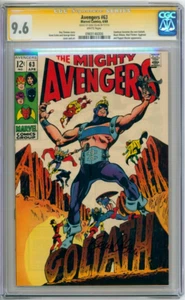 Avengers 63 CGC Graded 9.6 NM+ Signed Gene Colan White Marvel Comics 1969 - Bild 1 von 2