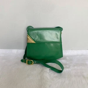 Borsa a tracolla LANVIN vintage in pelle verde - Foto 1 di 12
