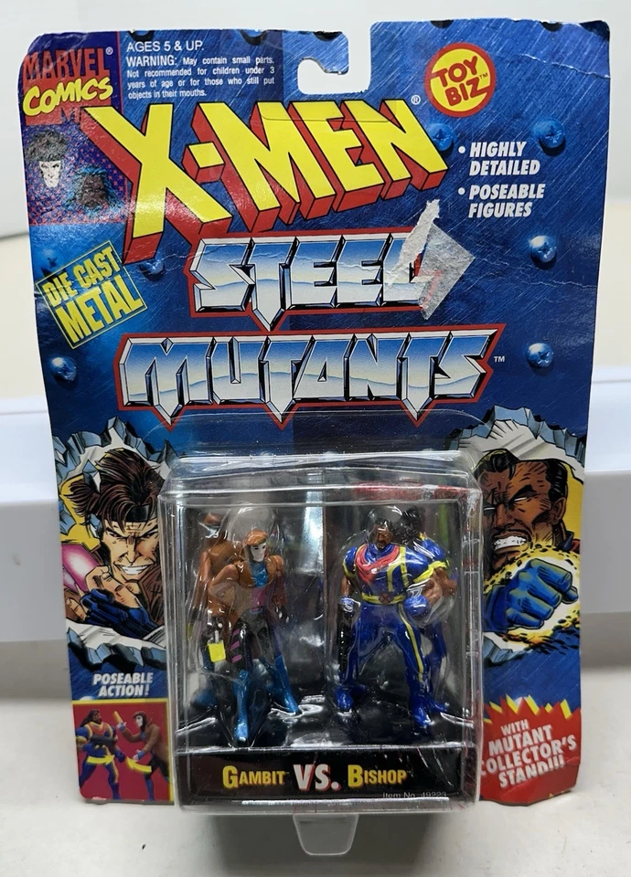 Marvel Toys Die Cast Professor X VS. Magneto - Marvel Comics X-Men Steel Mutants with Mutant Collectors Card Action Figure