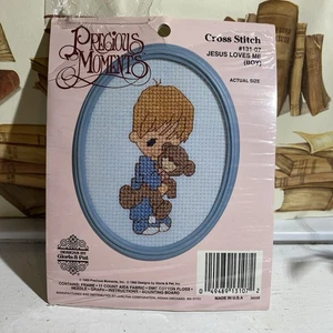 NUEVO Kit Punto de Cruz Precious Moments #131-07 JESUS LOVE ME BOY - Imagen 1 de 5