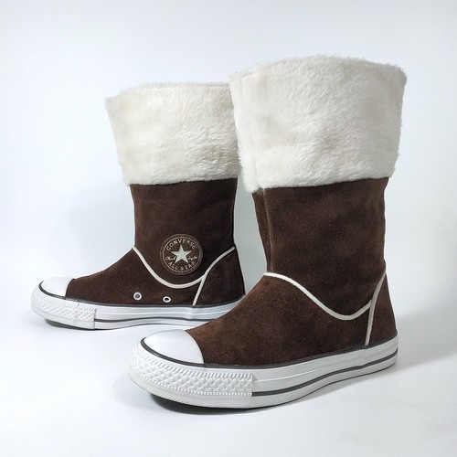 CONVERSE © Chuck Taylor All Star * Sneakers alte marroni. Scamosciato naturale