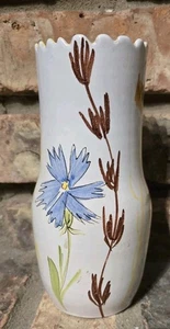 Floral Vase Made In Italy Scalloped Mouth Pucci Umbertide - Picture 1 of 11