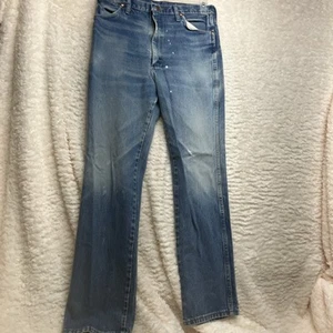 Wrangler 936DEN Jeans Well Worn Faded Stained Frayed Size 36 x 34 - Picture 1 of 24