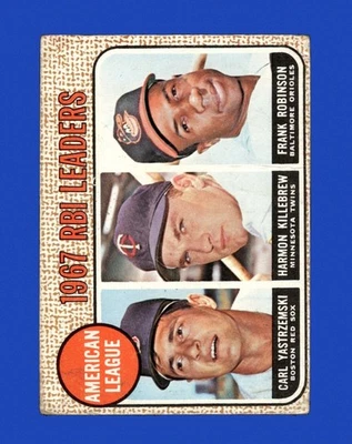 1968 Topps Set-Break #4 A.L. Líderes RBI BAJA CALIDAD (arruga) *GMCARDS* Foto 1 de 2