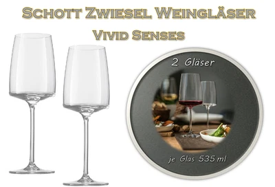 2er Set Zwiesel Weinkelch Vivid Senses Tritan Kristallglas Wein Gläser 535 ml - Bild 1 von 3