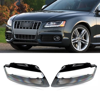 2PCS Headlight Headlamp Lens Cover Shell For Audi A5 S5 RS5 2008-2012 - Image 1 of 4