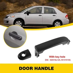 1pc Door Front Handle Exterior Driver Left LH Fit Nissan 2007-2012 Versa Black - Picture 1 of 9