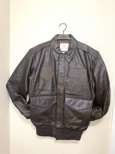 Chaqueta de vuelo de cuero vintage Avirex tipo A-2 para hombre 34R - Imagen 1 de 3