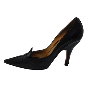 Autentiche Yves Saint Laurent rivegauche (YSL) - Décolleté da donna in pelle nera - Foto 1 di 6