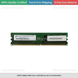 MT8HTF12864AY-800E1 Micron 1GB DDR2 Non ECC PC2-6400 800Mhz - Picture 1 of 1