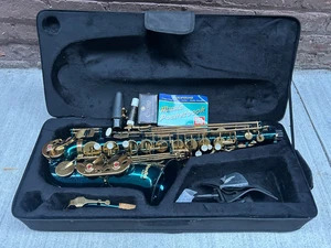 Saxofón alto Mendini de Cecilio H MAS -BL con estuche, caja de cañas, grasa de corcho - Imagen 1 de 14