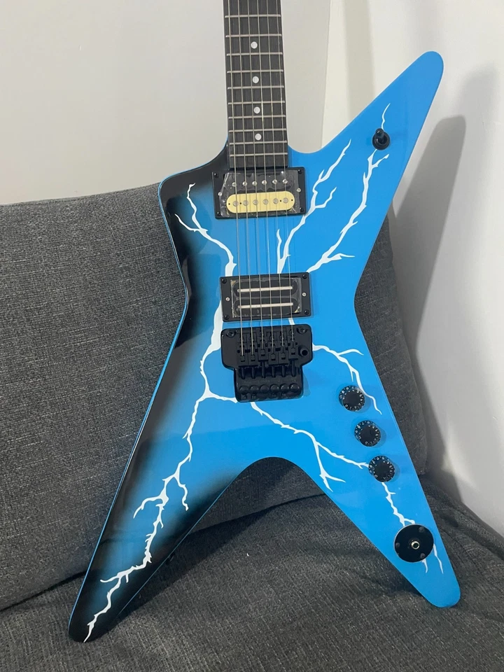 Blue Lightning Veneer Dimebag Darrel ML Electric Guitar 6 Strings - Image 1 of 4