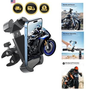 Support Téléphone Vélo Support Guidon Vélo Moto Réglable Rotation 360° - Photo 1 sur 9