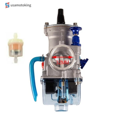 Carburador lateral plano de corrida para Yamaha YZ85 YZ 80 100 125 Honda Kawasaki Suzuki - Imagem 1 de 4