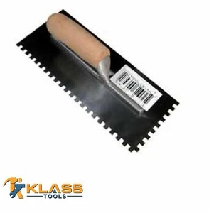 4-1/2" X 11" Notched Trowel with 3/8" Teeth Dept by KlassTools - Picture 1 of 3