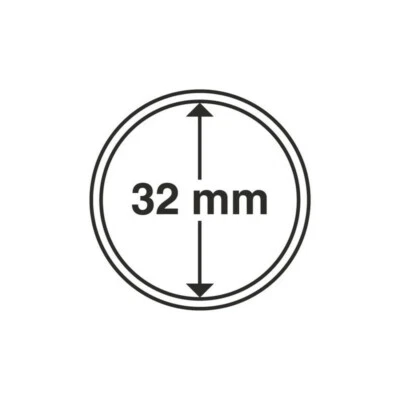 Capsules numismatiques rondes 32 mm pour monnaies de collection. - Photo 1/2