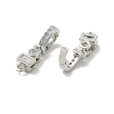 10x Fold Over Closure End Caps Charms Pendant Bail for Handbag Jewelry Findings - Image 1 of 3