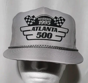 Vintage 1995 90s Mohr's Atlanta 500 Racing Snapback Hat Cap Gray - Picture 1 of 7