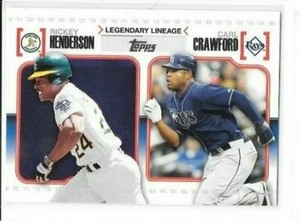 2010 Topps Legendary Lineage Rickey Henderson/Carl Crawford #LL30