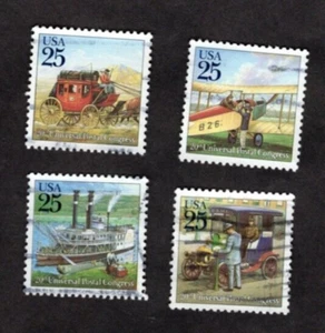 #2434-37 20th UPU Congress Stamps, Used Se-Tenent Set of 4, 25 cent, Off Paper - Picture 1 of 1