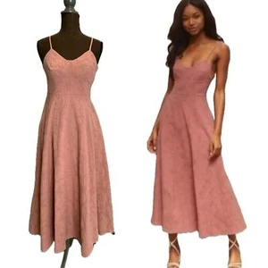 Lulu’s Time for Tea Jacquard Midikleid mit Taschen Gr. XS Dusty Rose Fit & Flare - Bild 1 von 15